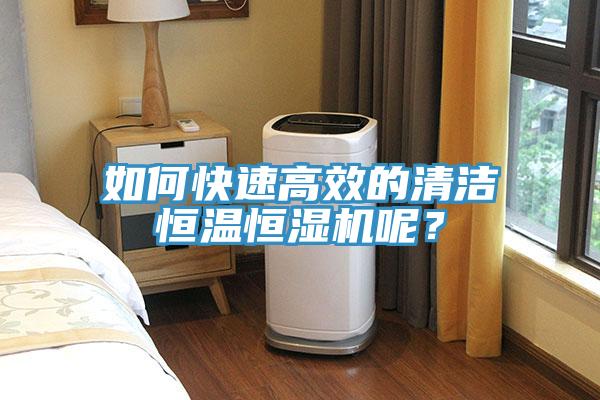 如何快速高效的清洁恒温恒湿机呢？