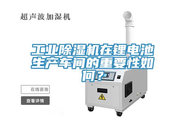 工业猫咪成人官网在锂电池生产车间的重要性如何？