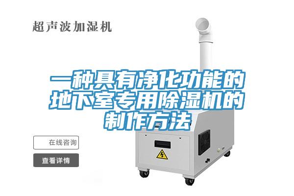 一种具有净化功能的地下室专用猫咪成人官网的制作方法