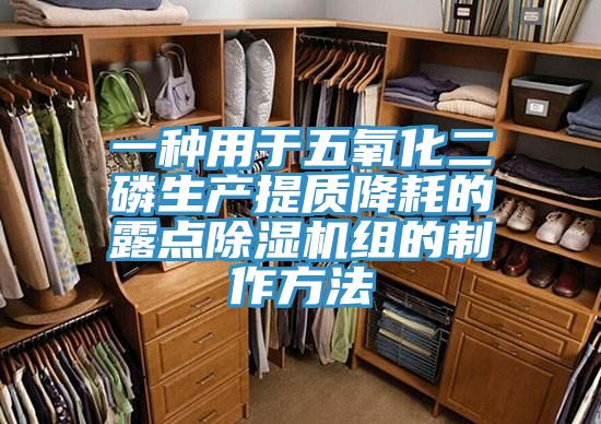 一种用于五氧化二磷生产提质降耗的露点猫咪成人官网组的制作方法