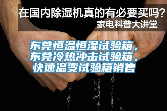 东莞恒温恒湿试验箱，东莞冷热冲击试验箱，快速温变试验箱销售