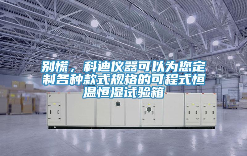 别慌，科迪仪器可以为您定制各种款式规格的可程式恒温恒湿试验箱