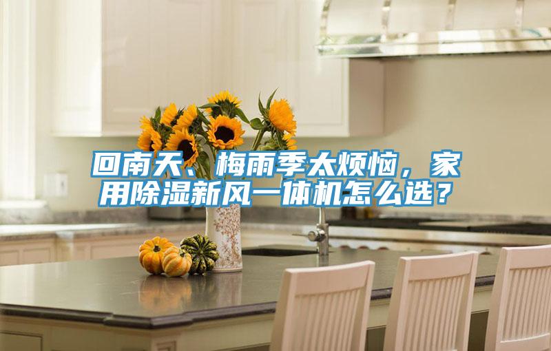 回南天、梅雨季太烦恼，家用除湿新风一体机怎么选？