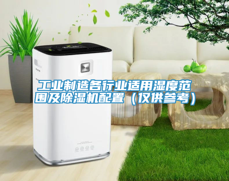工业制造各行业适用湿度范围及猫咪成人官网配置（仅供参考）