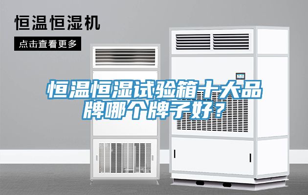 恒温恒湿试验箱十大品牌哪个牌子好？