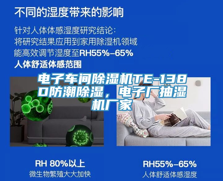 电子车间猫咪成人官网TE-138D防潮除湿，电子厂抽湿机厂家