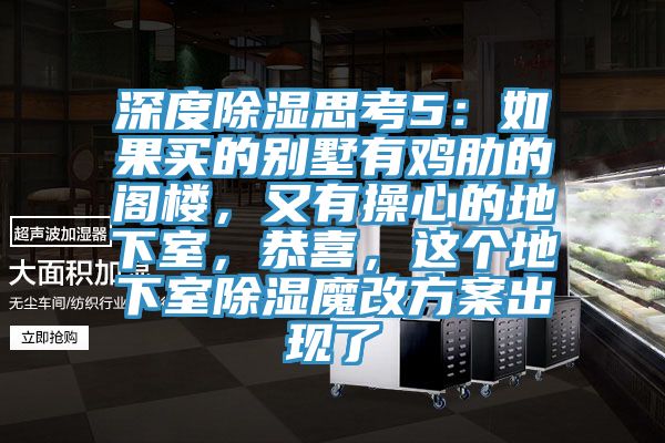 深度除湿思考5：如果买的别墅有鸡肋的阁楼，又有操心的地下室，恭喜，这个地下室除湿魔改方案出现了