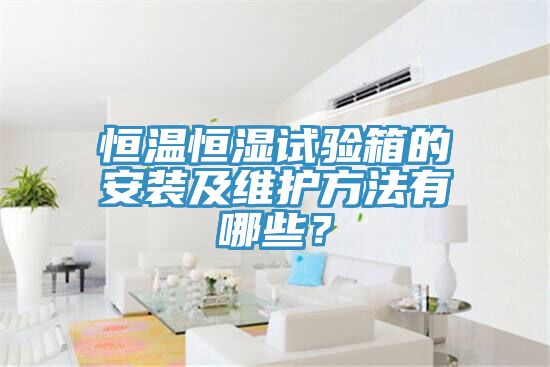 恒温恒湿试验箱的安装及维护方法有哪些？