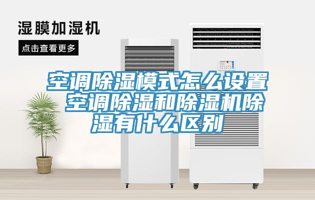 空调除湿模式怎么设置 空调除湿和猫咪成人官网除湿有什么区别