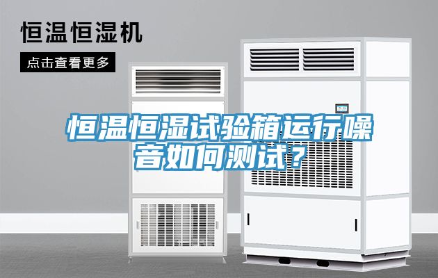恒温恒湿试验箱运行噪音如何测试？