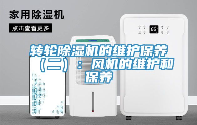 转轮猫咪成人官网的维护保养（二）：风机的维护和保养